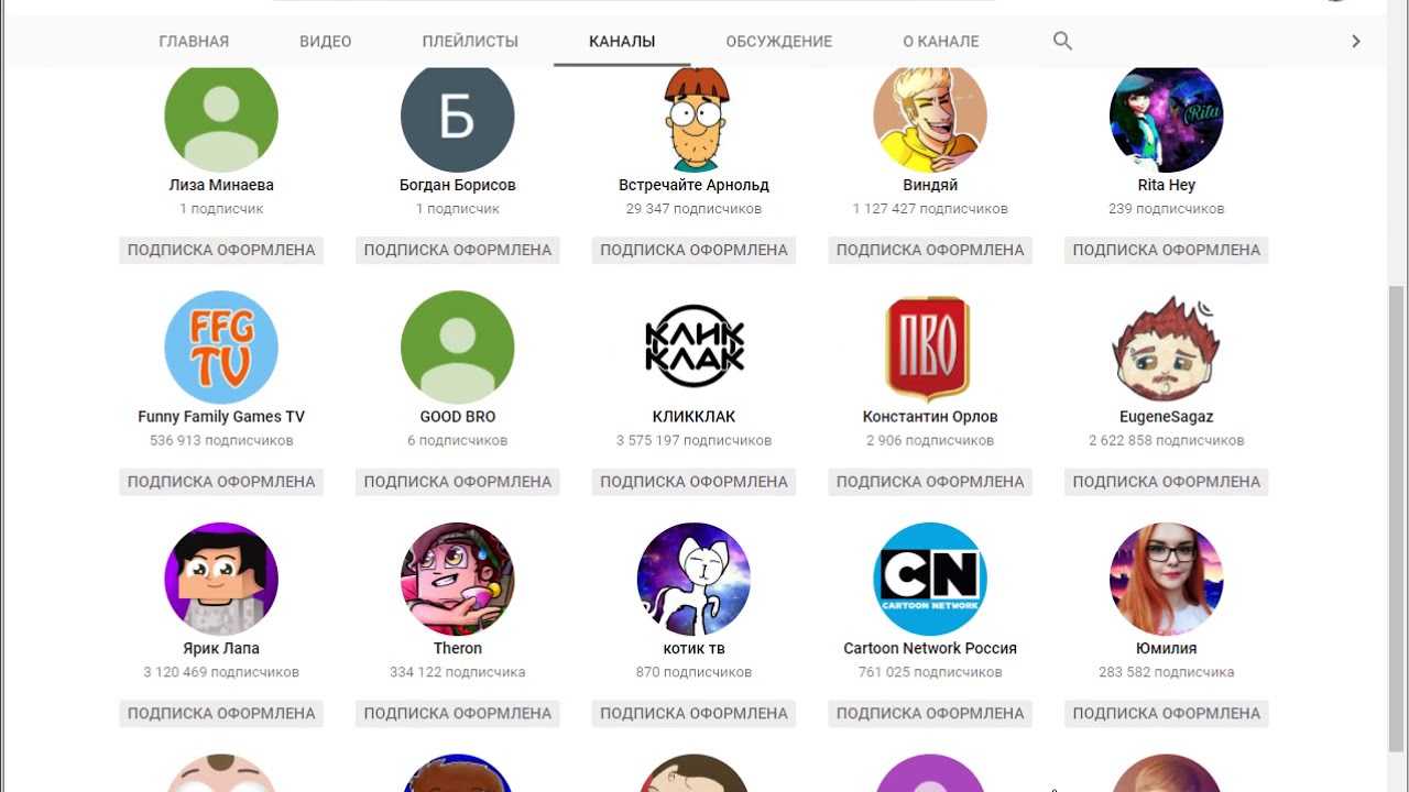 100 самых интересных каналов на youtube