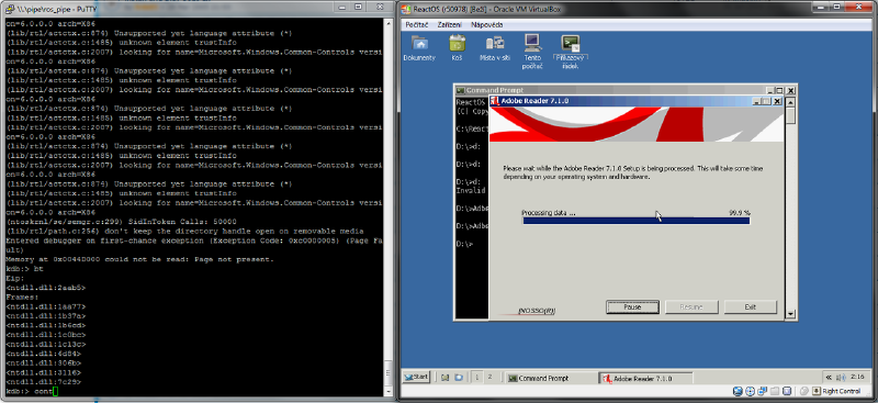 Страдания с reactos. почему в заменителе windows работают трояны, но не работает word