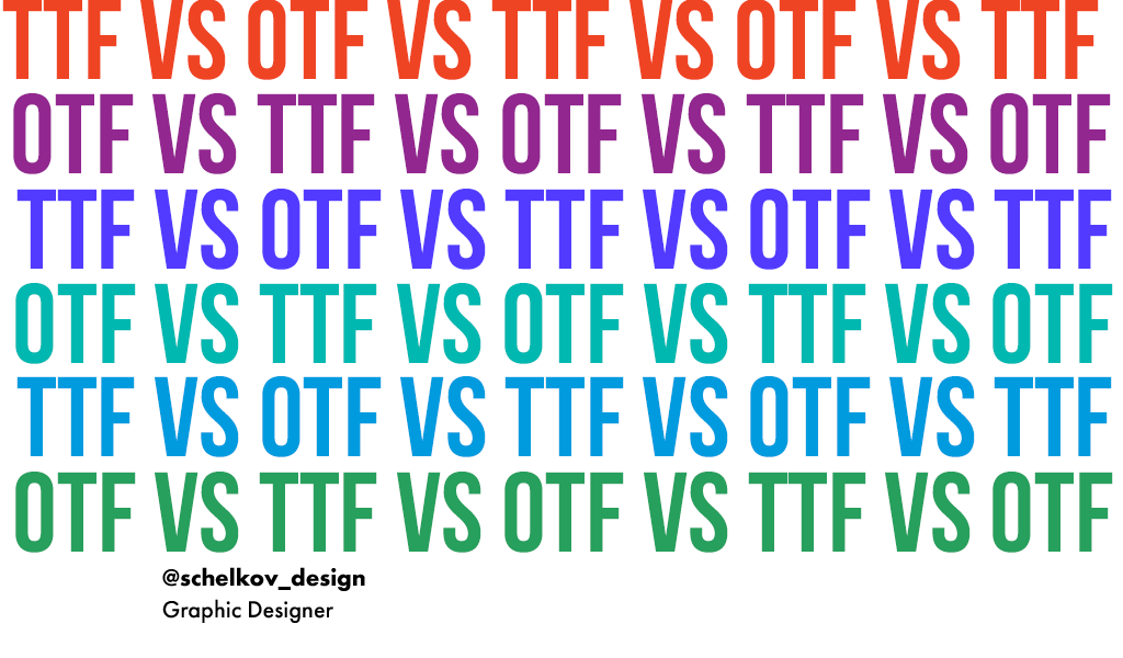 Сравнение OTF и TTF обычно благоприятствует OTF Однако сравнение не так просто Если вы когда-нибудь играли с гарнитурами или шрифтами, скорее всего, вы