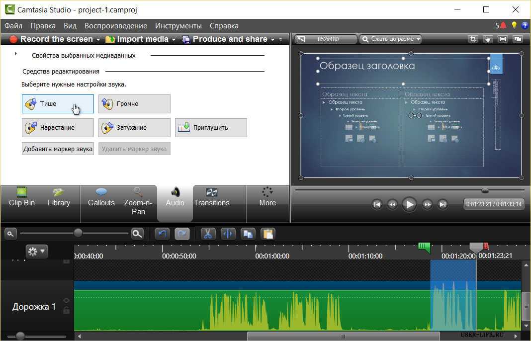 Звук записи видео. Программа камтазия студио. Camtasia Studio Интерфейс. Видеоредактор Camtasia. Приложение Camtasia Studio.