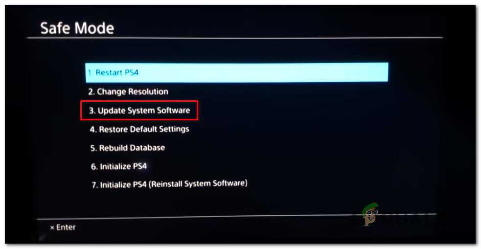 Как выйти из безопасного режима ps4?