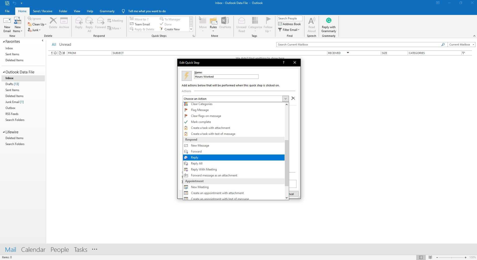 Шаблоны электронной почты в outlook